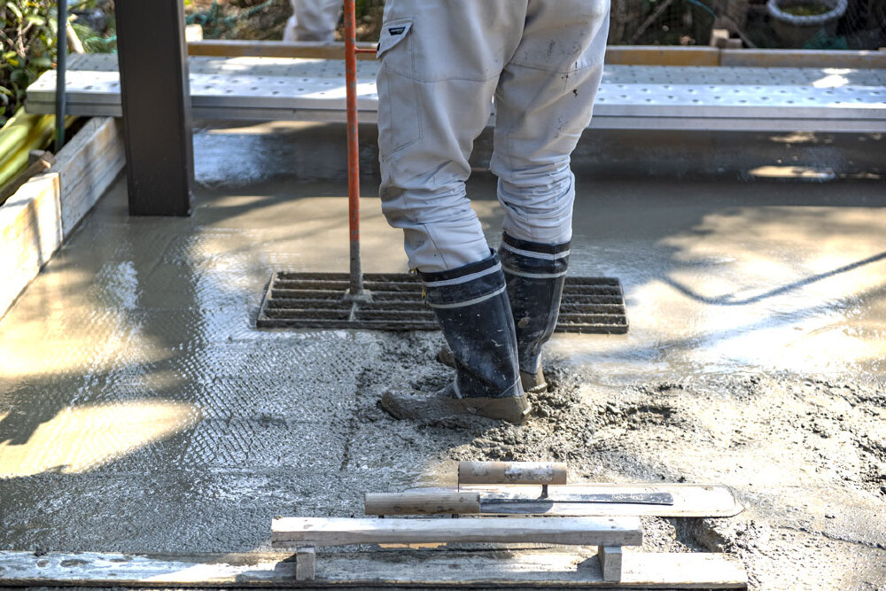 比企郡鳩山町　コンクリート打設