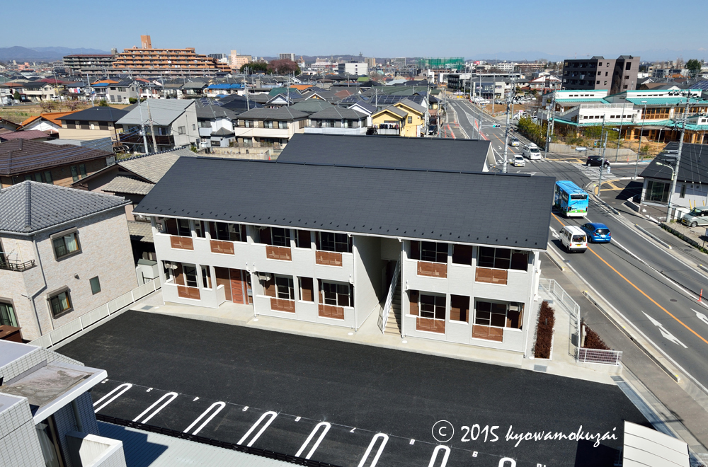 鶴ヶ島市　アパート　全景